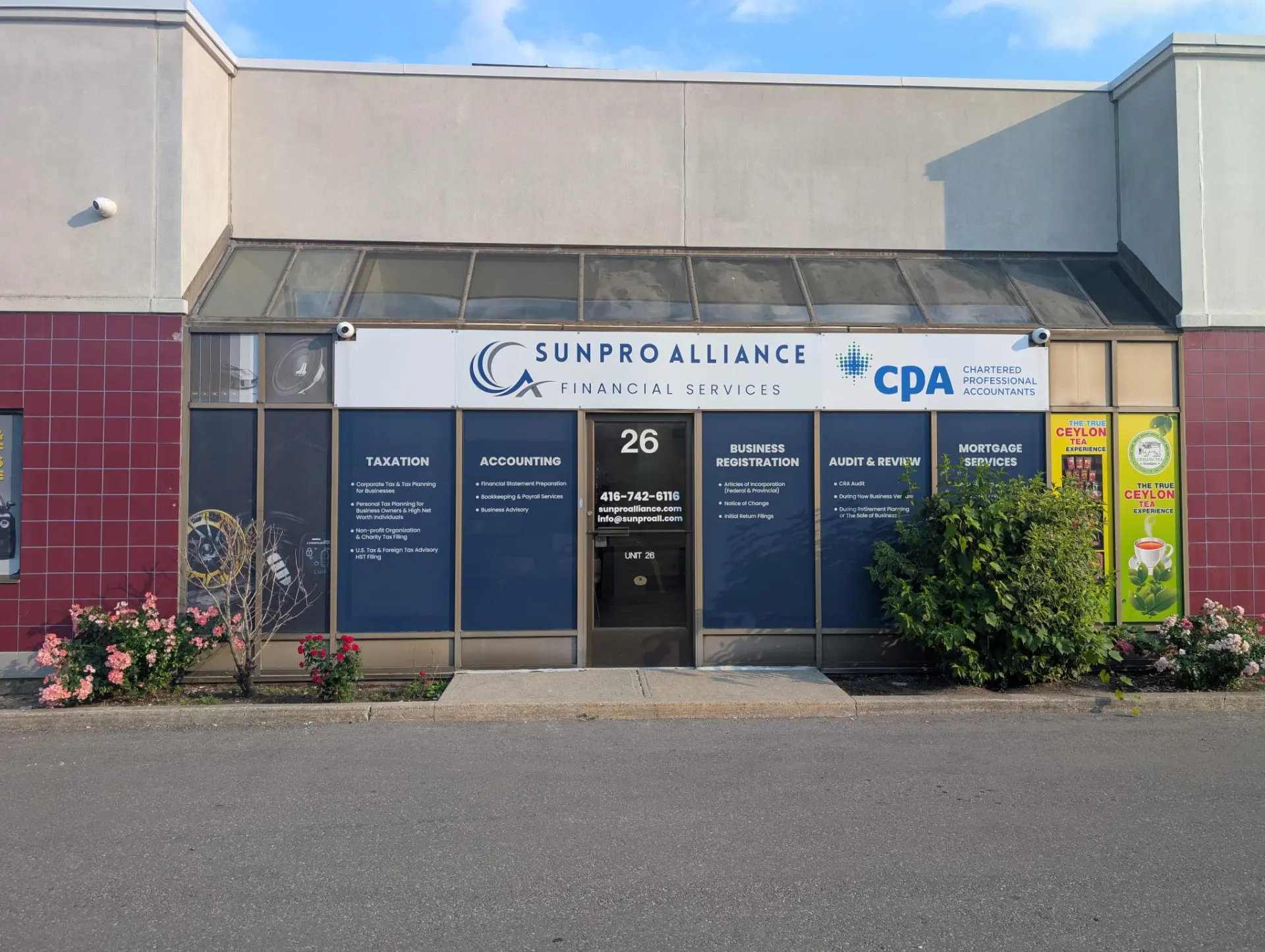 SunPro Alliance Financial Services office at 1080 Tapscott Road, Unit 26, Scarborough